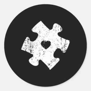 Autism Awareness Puzzle Piece Autistic Gifts For M Classic Round Sticker