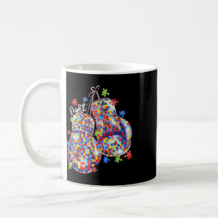 Autism Awareness Puzzle Piece Boxing Gloves Men Wo Coffee Mug