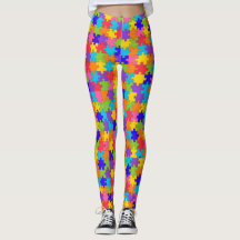 Autism Awareness Puzzle Piece Leggings