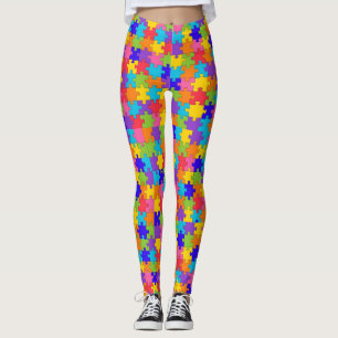 Autism Awareness Puzzle Piece Leggings