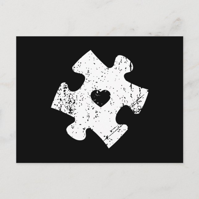 Autism Awareness Puzzle Piece Pocket Shirt Autisti Postcard (Front)