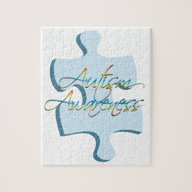 Autism Awareness Puzzle Piece Puzzle (Vertical)
