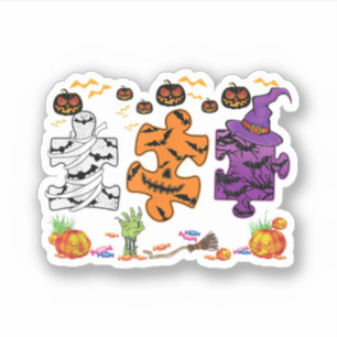Autism Awareness Puzzle Pieces Halloween