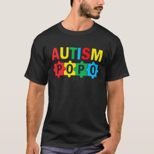 Autism Awareness Puzzle Ribbon Proud Autism Popo T-Shirt