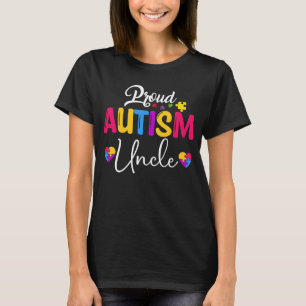 Autism Awareness Puzzle Ribbon Proud Autism Uncle T-Shirt