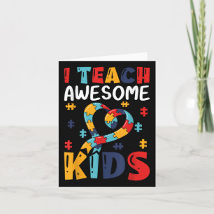 Autism Awareness Puzzle Special Education Teacher Card