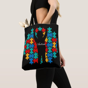 Autism Awareness puzzle Tote Bag