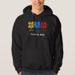 Autism Awareness Puzzles Team Name Science Geek Hoodie<br><div class="desc">Autism Awareness Puzzles Team Name Science Geek Hoodie featuring a periodic table elements. Add your team name by clicking the "Personalize" button.</div>
