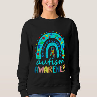 Autism Awareness Rainbow Puzzle Autism Awareness M Sweatshirt
