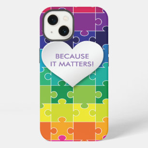 Autism Awareness Rainbow Puzzle Piece iPhone 13 Case