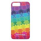 Autism Awareness Rainbow Puzzle Pieces