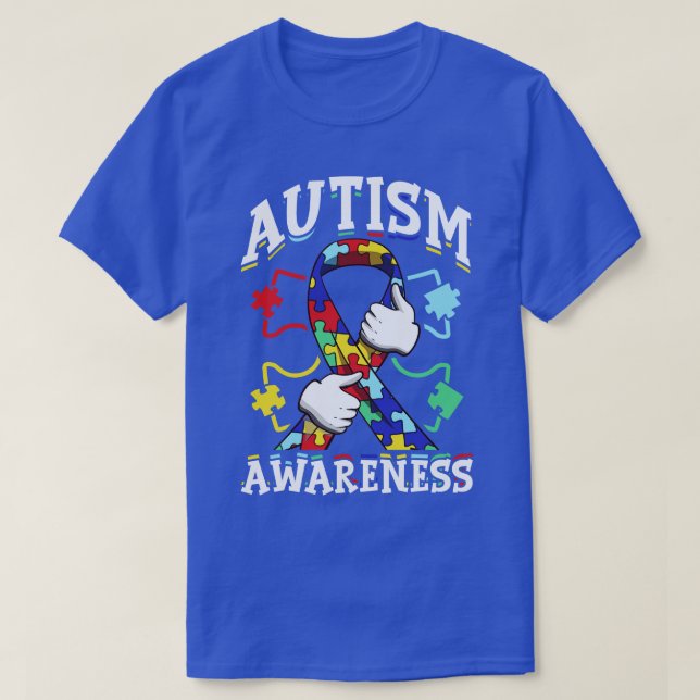 Autism Awareness Ribbon Autism Awareness Supporter T-Shirt (Design Front)
