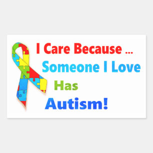 Autism awareness ribbon design sticker