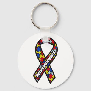 Autism Awareness Ribbon Keychain