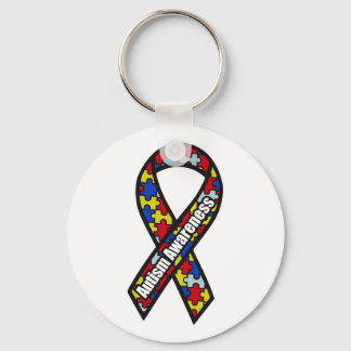 Autism Awareness Ribbon Keychain