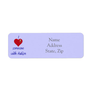Autism Awareness Ribbon labels