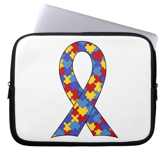 Autism Awareness  Ribbon Laptop Sleeve (Front)