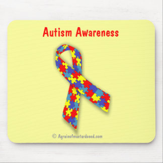 Autism Awareness Ribbon Mouse Pad