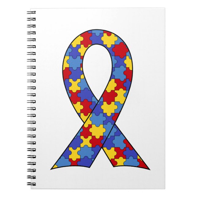 Autism Awareness  Ribbon Notebook (Front)