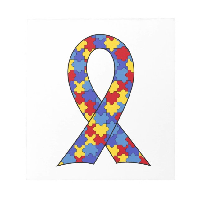 Autism Awareness  Ribbon Notepad (Front)