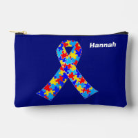 Autism Awareness Ribbon Personalized Blue