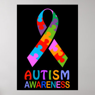 Autism Awareness Ribbon Poster