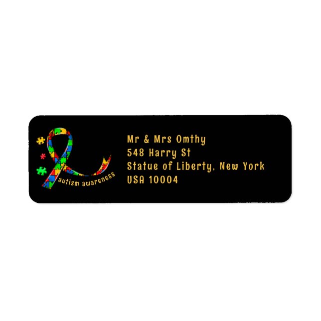 autism awareness ribbon puzzle piece aspergers (Front)