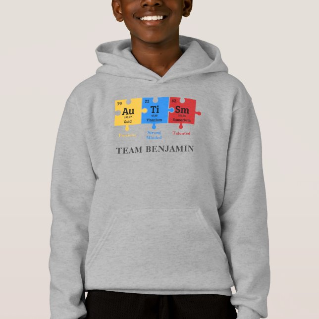 Autism Awareness Science Geek Personalize Matching (Front)