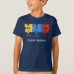 Autism Awareness Science Geek Personalize Matching T-Shirt<br><div class="desc">Autism Awareness Science Geek Personalized Puzzles T-Shirt. Add your team or family name by clicking the "Personalize" button. Perfect for everyday wear and Autism Awareness campaigns and events with the rest of the family</div>