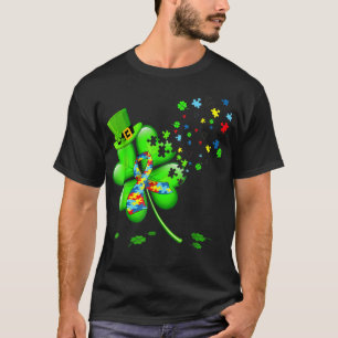 Autism Awareness Shamrock St Patricks Day Gift  T-Shirt