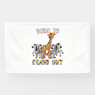 Autism Awareness Shirt Boys Born To Stand Out Gira Banner