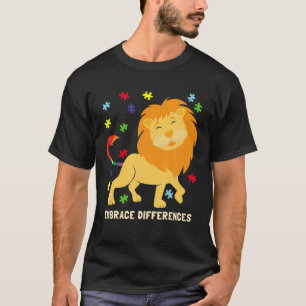 Autism Awareness Shirt Cute Lion Puzzle Pieces Rai