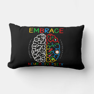 Autism Awareness Shirt Embrace Neurodiversity ADHD Lumbar Pillow