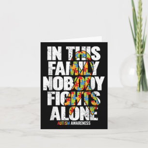 Autism Awareness Shirt Family Support Mom Autism A Card