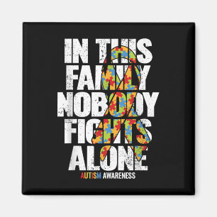 Autism Awareness Shirt Family Support Mom Autism A Magnet
