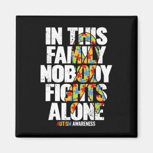 Autism Awareness Shirt Family Support Mom Autism A Magnet