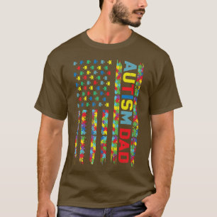 Autism Awareness Shirts Autism Dad America Flag Pu