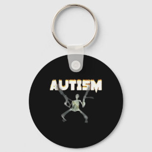 Autism Awareness Skeleton – Supportive Graphic  Keychain