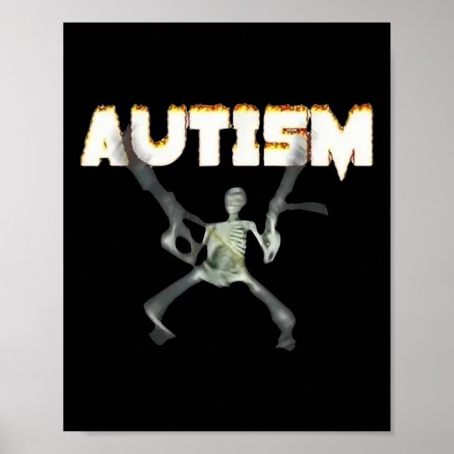 Autism Awareness Skeleton – Supportive Graphic  Poster (Front)