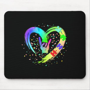 Autism Awareness Special Ed Teacher ASL Sign Langu Mouse Pad