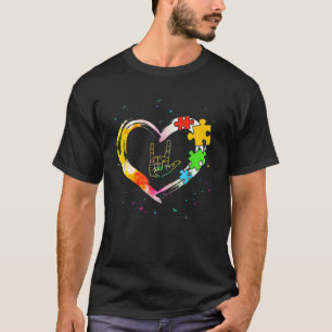 Autism Awareness Special Ed Teacher Asl Sign Langu T-Shirt