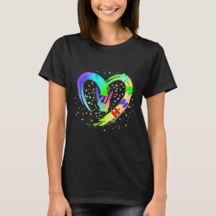 Autism Awareness Special Ed Teacher Asl Sign Langu T-Shirt