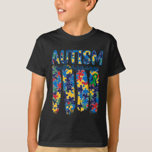 Autism Awareness Spectrum Brushstroke Puzzle Piece T-Shirt