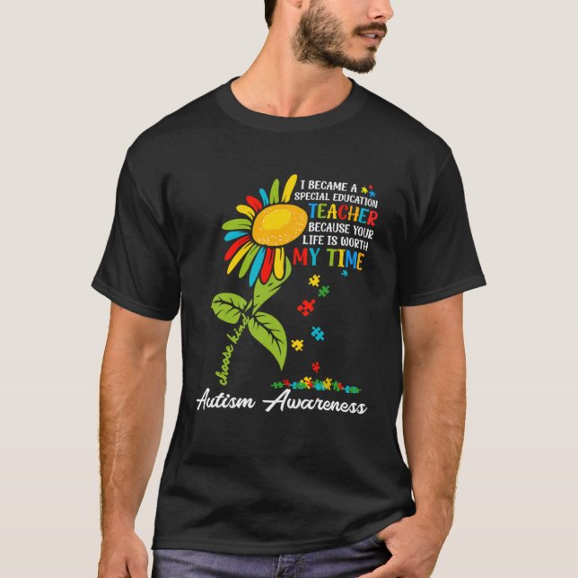 Autism Awareness Sped Teacher Special Education Su T-Shirt (Front)