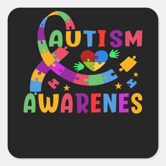 Autism Awareness Square Sticker (Front)