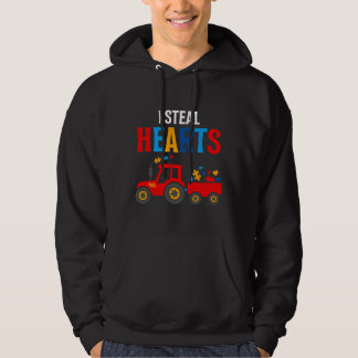 Autism Awareness Steal Heart Train Tractor Kids To Hoodie