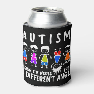 Autism awareness stick boys and girls for autism a can cooler