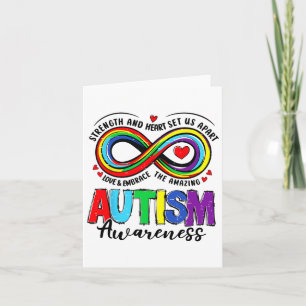 Autism Awareness Strength And Heart Set Us Apart 2 Card
