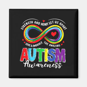 Autism Awareness Strength And Heart Set Us Apart 4 Magnet