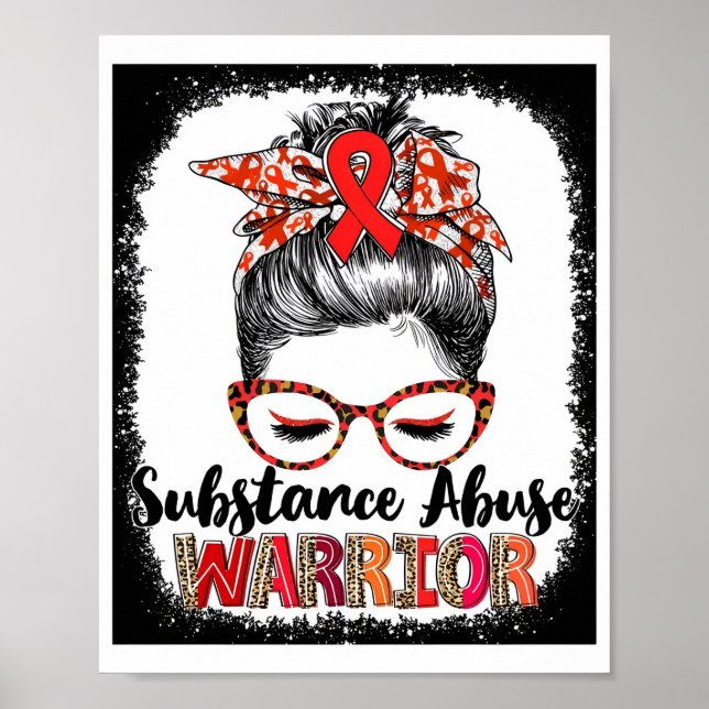 Autism Awareness Substance Abuse Warrior Poster (Front)